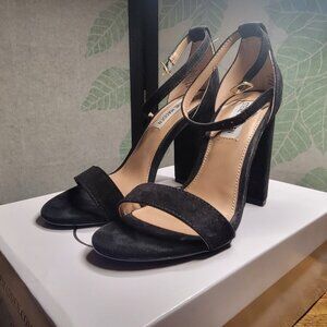 Steven Madden Carrson Black Suede Heels